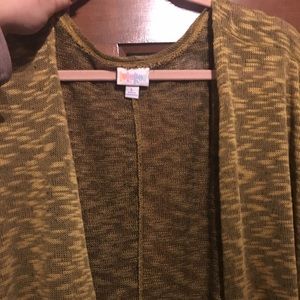 Lularoe Linday Black and yellow sweater